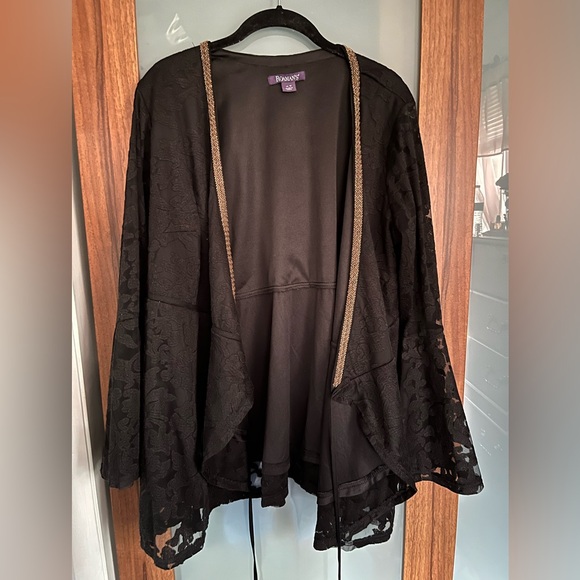 Roaman's Black Lace Blouse | 16 - Picture 1 of 12